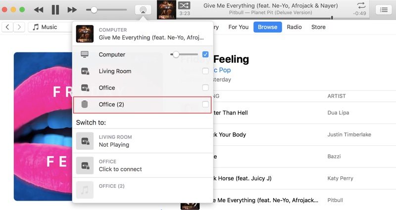 os x music player airplay not itunes